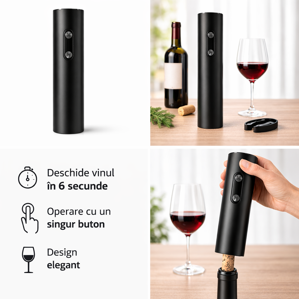 CorkMaster Pro – Tirbușon Electric de Vin Premium