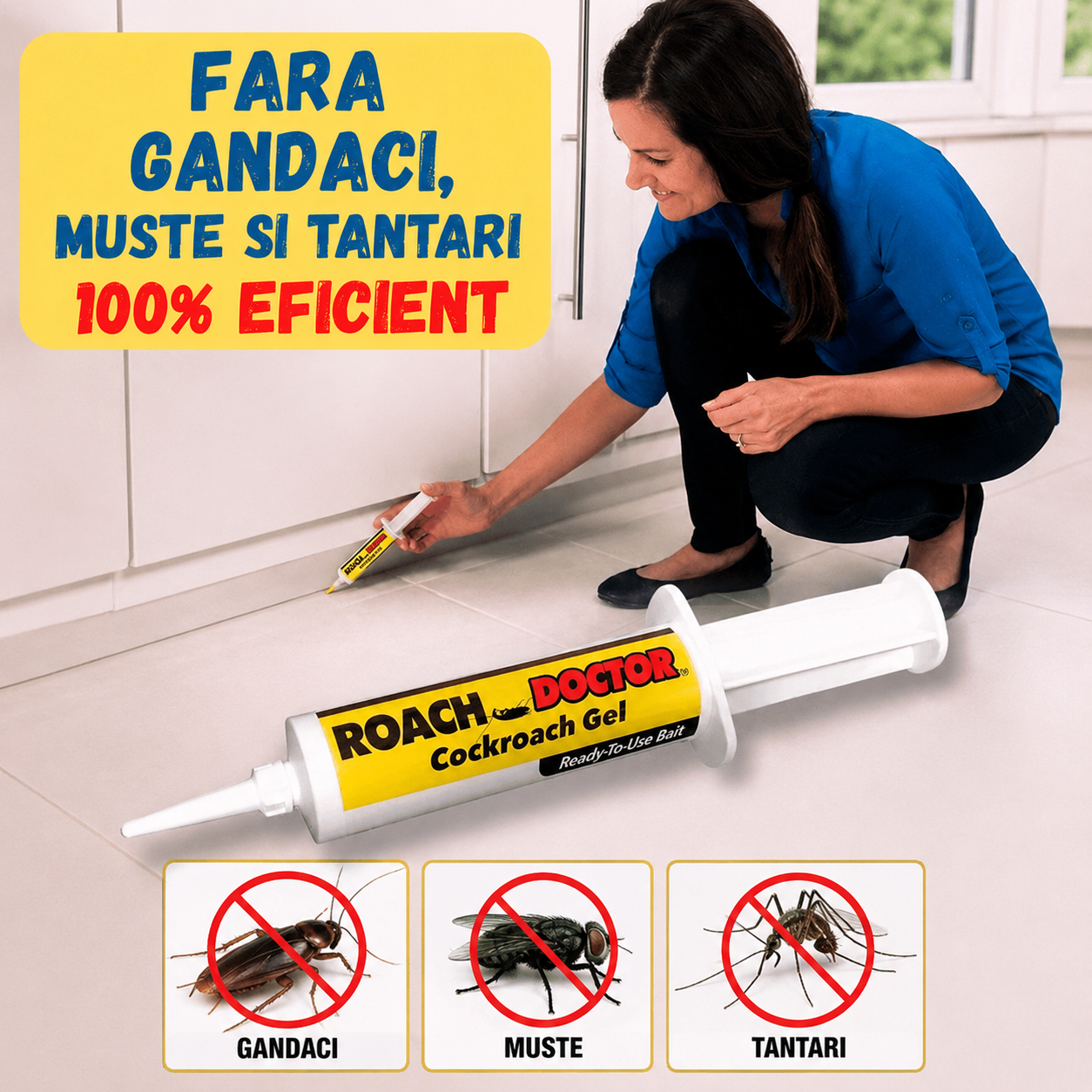 1+2 GRATIS- Seringa cu Gel Anti-Insecte